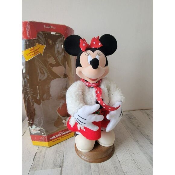 Santa's best Let's Twist Again Minnie Mouse animated motionette Xmas decor - Picture 1 of 13